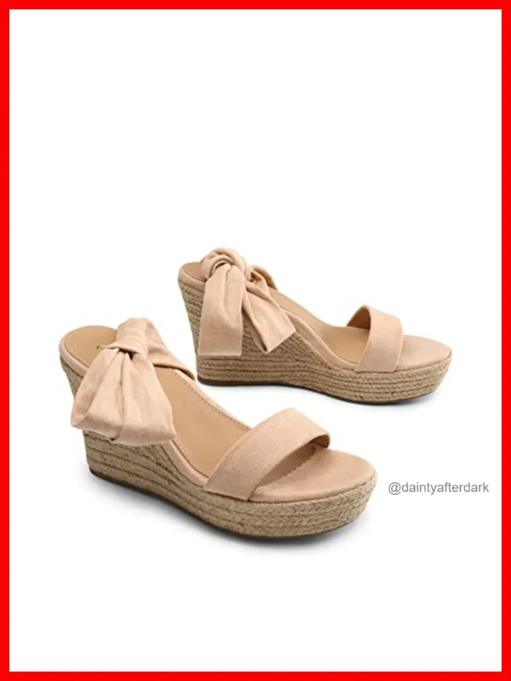 Womens Espadrille Wedge Sandals Faux Suede Ankle Strap Cushioned Insole